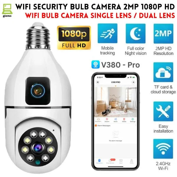 Dual Lens Smart WiFi CCTV Camera: Advanced Wireless Home Security System