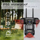 Three Lens Smart WiFi CCTV Camera: Panoramic Outdoor Security System