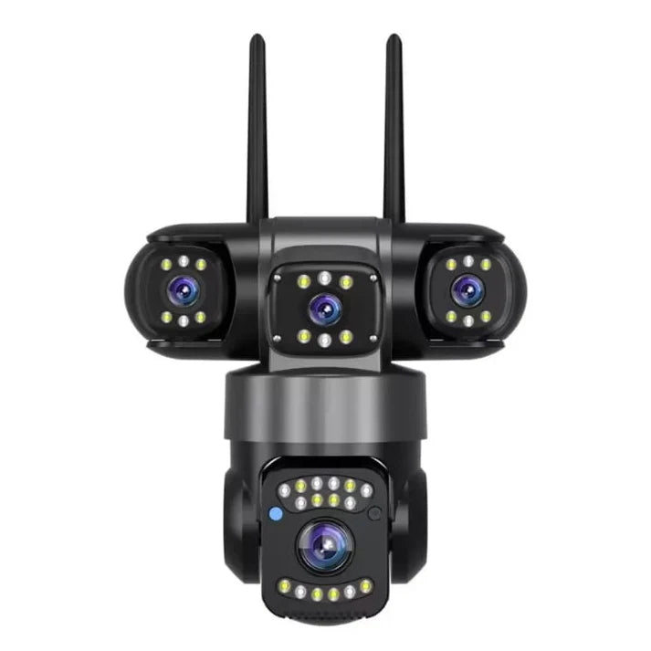 Three Lens Smart WiFi CCTV Camera: Panoramic Outdoor Security System