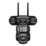 Three Lens Smart WiFi CCTV Camera: Panoramic Outdoor Security System