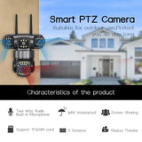 Three Lens Smart WiFi CCTV Camera: Panoramic Outdoor Security System