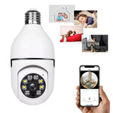 360° Bulb Socket WiFi Security Camera | No Wiring, Full HD & Night Vision